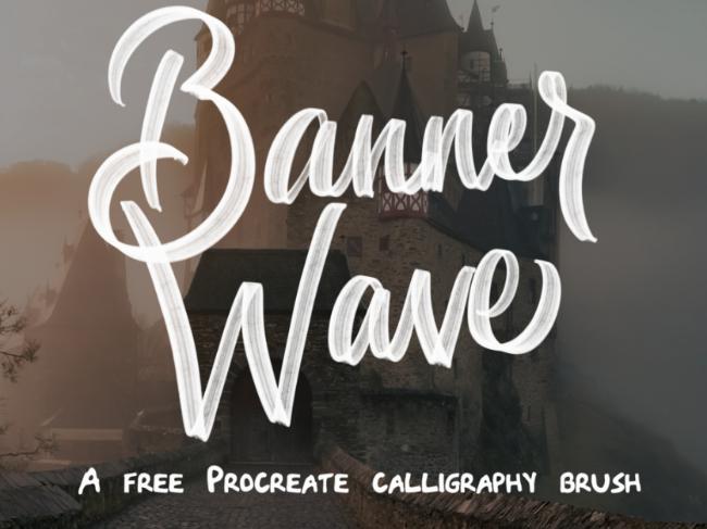 Flowing banner effect brush