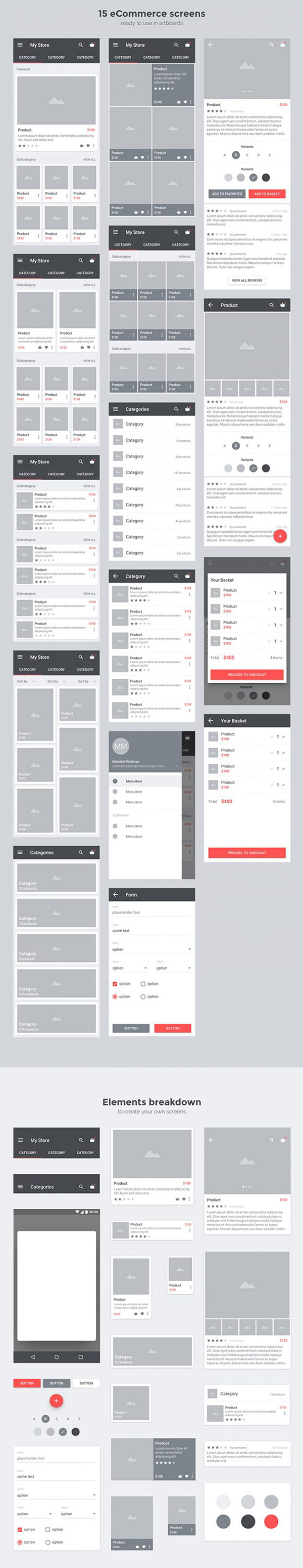 1.app ui kit psd