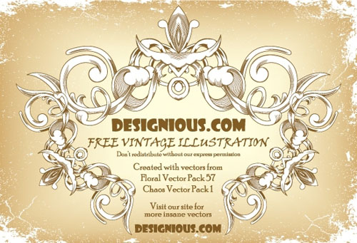 free vintage vector elements