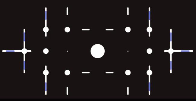 Geometric network pattern with connecting lines and shape layers