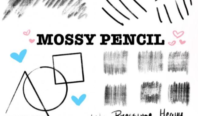 Textured pencil effect brush