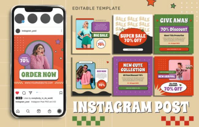 instagram post template