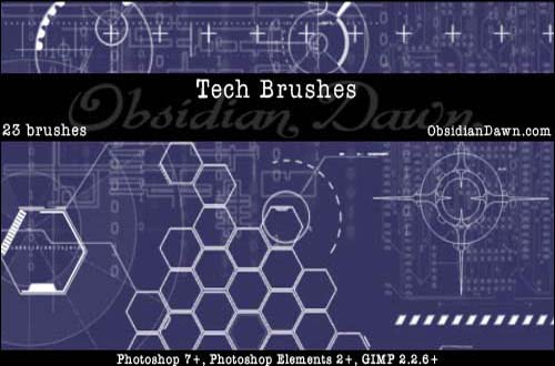 photoshop tech brushes