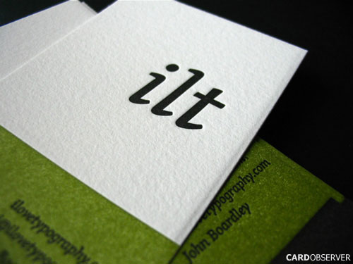 typography business cards