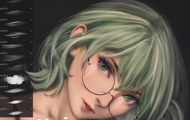 Professional hair painting brushes