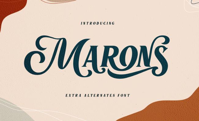 retro font