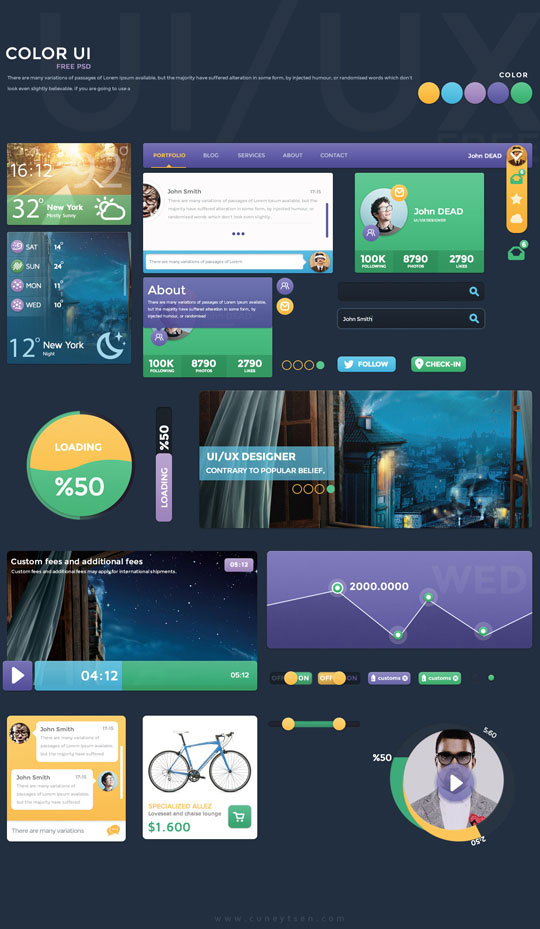 free flat ui kit