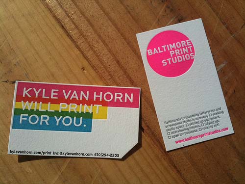 typography business cards