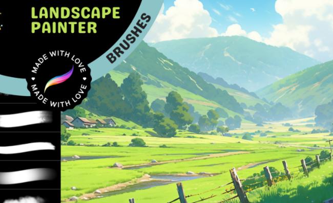 Landscape painter brushes for Procreate