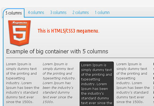 css3 html5 dropdown menu