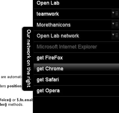 jquery side panel menu plugins