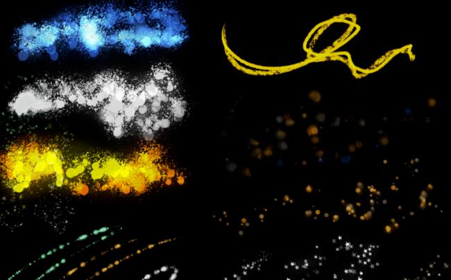 Glitter and Starry Brushes for Procreate by Luana Wosiack