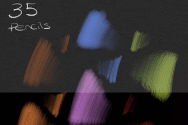 Pencil shading brush collection