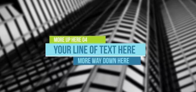 4K animation collection with 5 title animations and 2 transitions