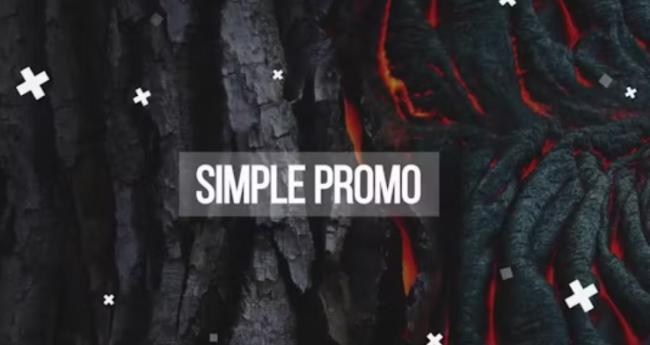 Portfolio showcase template with text animations and media placeholders