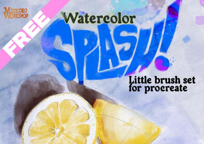 Watercolor splash effect brush