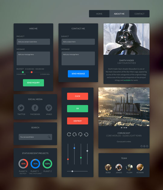 free flat ui kit