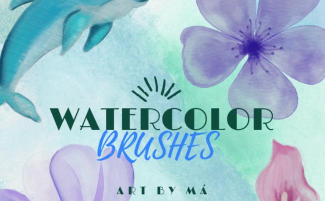 General use watercolor brushes
