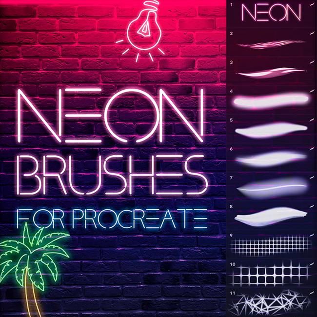 Free neon effect brushes