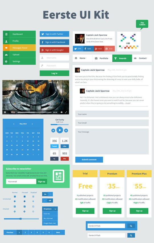 free flat ui kit