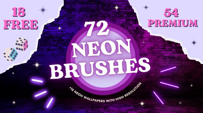 Versatile neon brush set