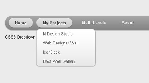 css3 html5 dropdown menu
