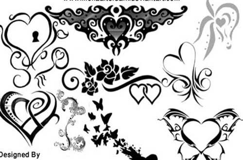 photoshop heart brushes