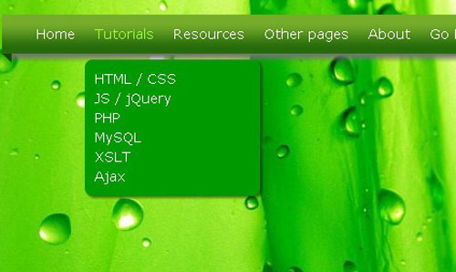css3 html5 dropdown menu