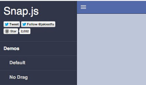jquery side panel menu plugins