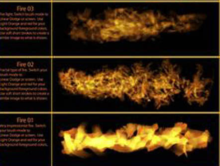 photoshop fire brushes