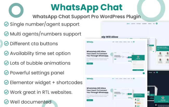WhatsApp Chat Support Pro WordPress Plugin
