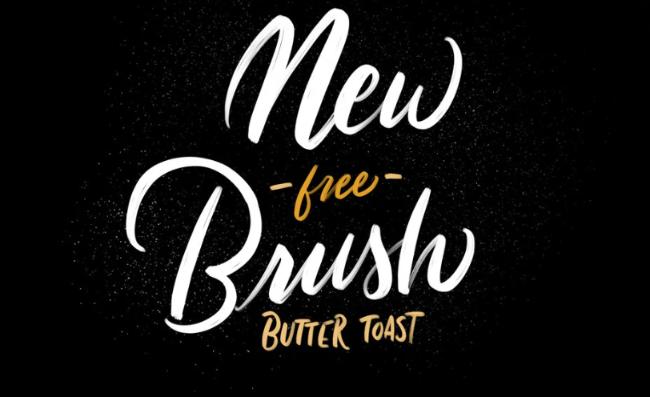 Butter Toast Lettering Brush