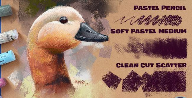 Epic Pastels Mini free Procreate pastel brush collection with sample artwork demonstrations