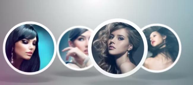 Photo rotation logo reveal with 4 placeholders and color controller