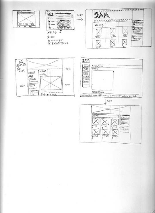 website sketches