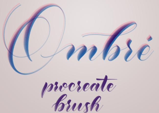 Shaded calligraphy brush