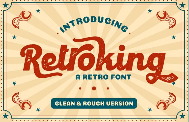 retro font