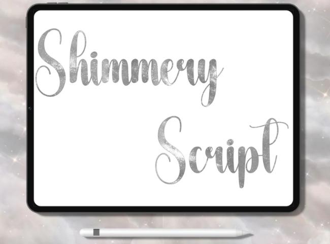 Sparkle lettering brush