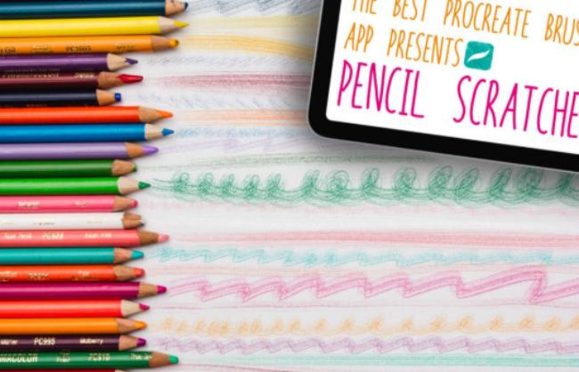 Pencil texture detail brush