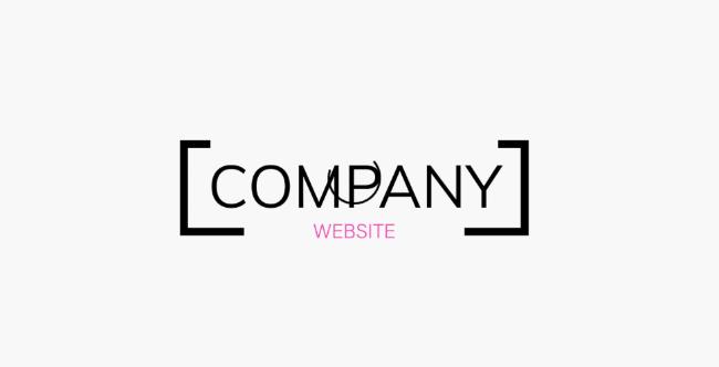 Clean company title reveal with border animation and text fill effect
