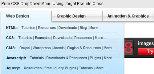 css3 html5 dropdown menu