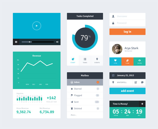 free flat ui kit