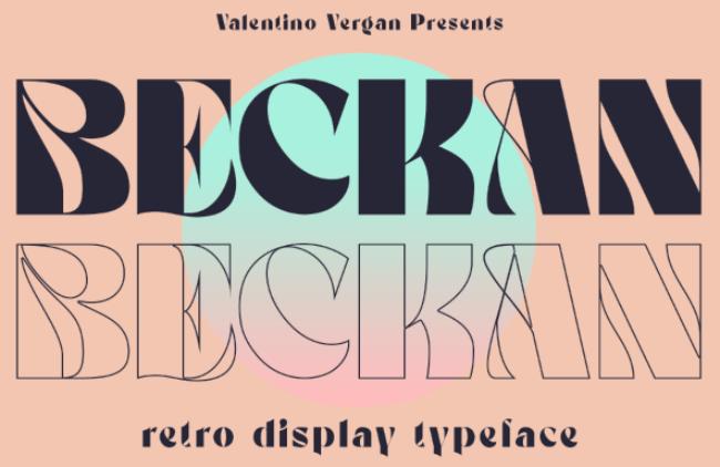 retro font