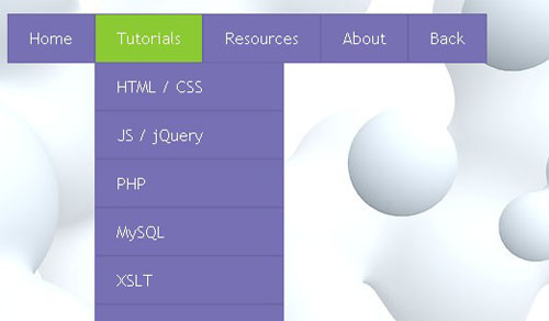 css3 html5 dropdown menu