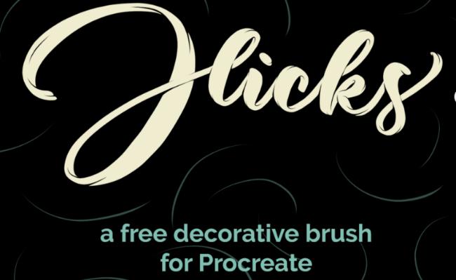 Calligraphy flourish brush