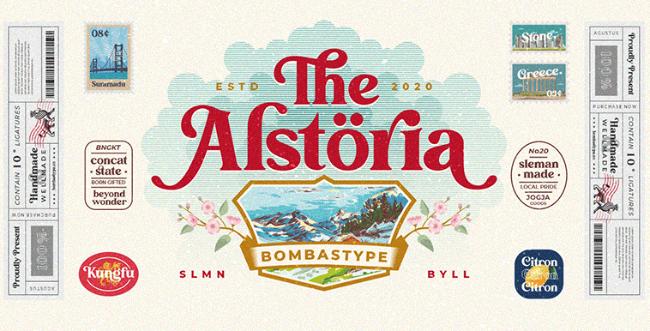 retro font
