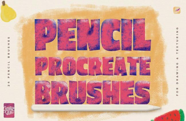 Free pencil texture brushes