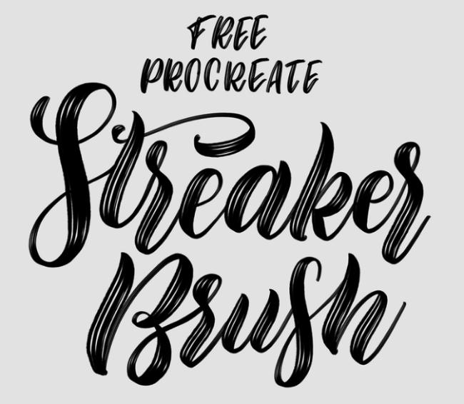 Organic texture lettering brush