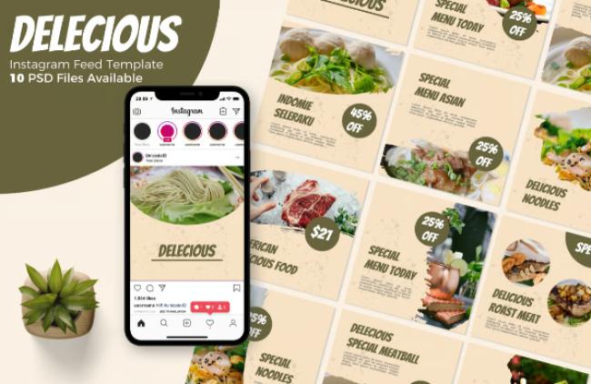 instagram post template