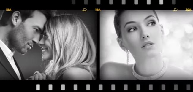 Digital Film Strip template with nostalgic design and 18 media placeholders